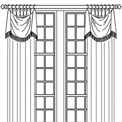 Pinch Pleat Drapery with Swag